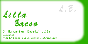 lilla bacso business card